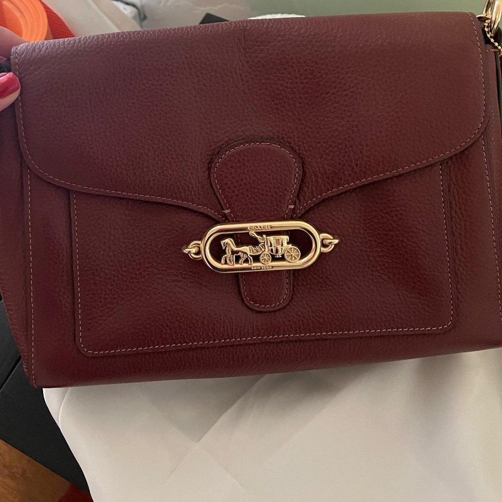 Burgundy leather Coach Bag